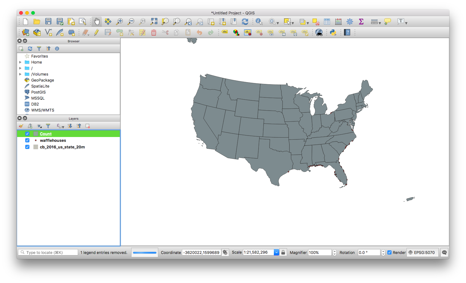 Counting points in polygons in QGIS