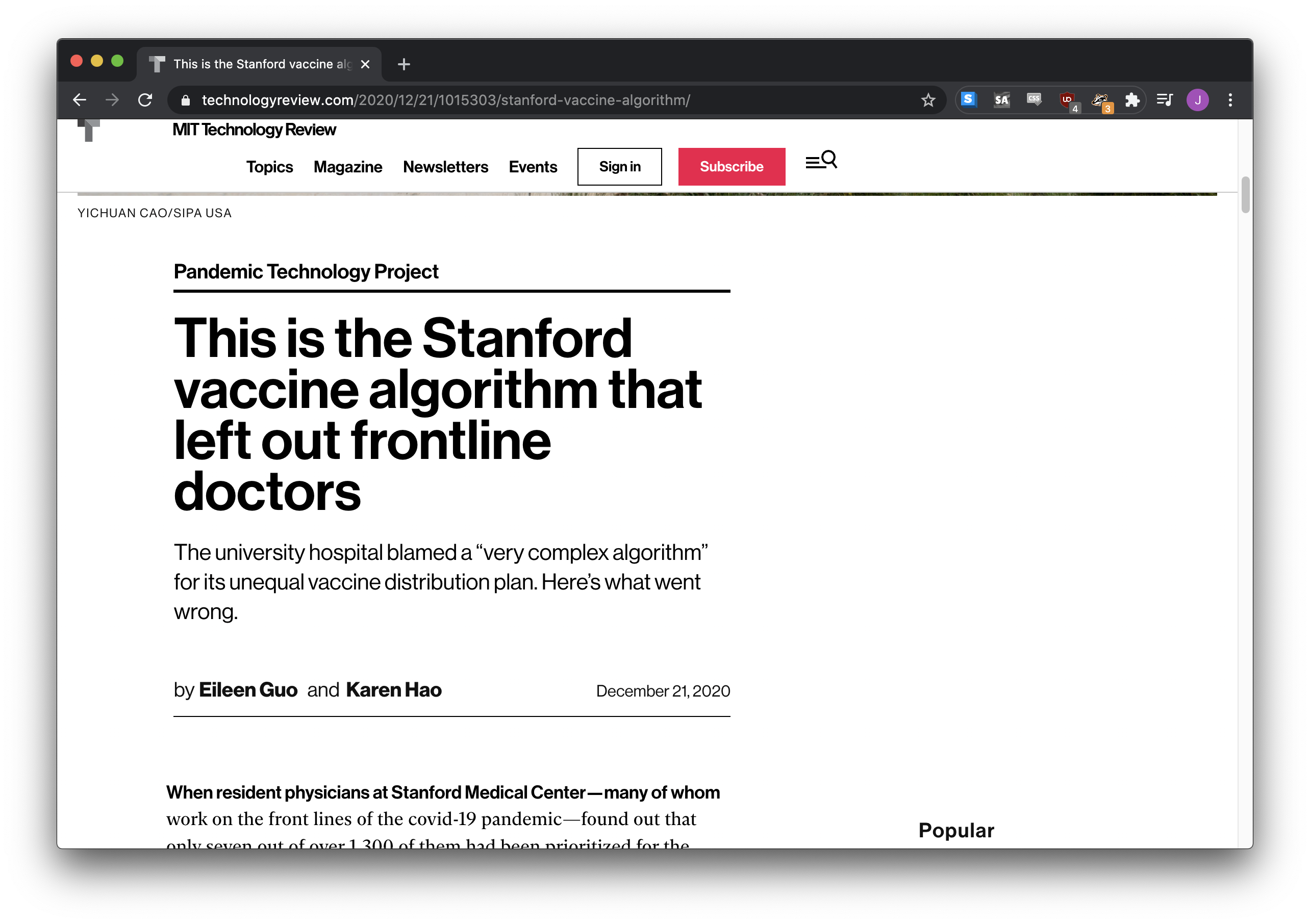 Who’s to blame for a bad vaccine rollout? Algorithms!